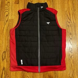 Calgary Stampeders CFL Football Vest Mens XL New Era Sideline Official Pony Logo